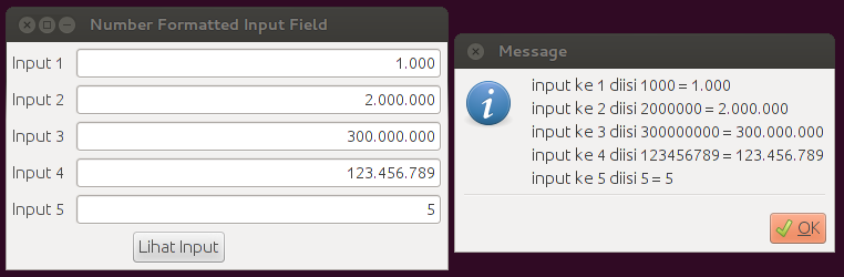 Number Format Text Field